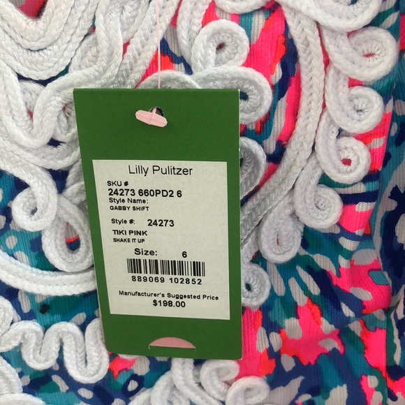 NWT Lilly Pulitzer Gabby Shift Dress in Tiki Pink - Picture 3 of 6